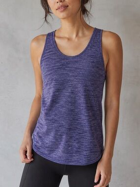 Lululemon Rush Hour Tank Heathered Emperor Blue Space Dye Size 4/6